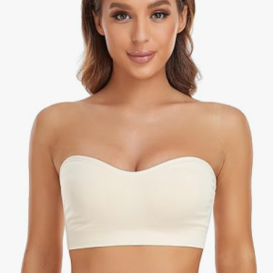 Silicone Padded Bandeau Bra Wireless Tube Top Bralette